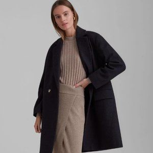 Relaxed Double-Breasted Coat club monaco size xs